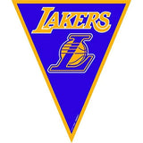 LA Lakers NBA Purple & Yellow Plastic Pennant Banner - 12 (Pack Of 1) - Perfect For Indoor/Outdoor Celebrations & NBA Fan Decor
