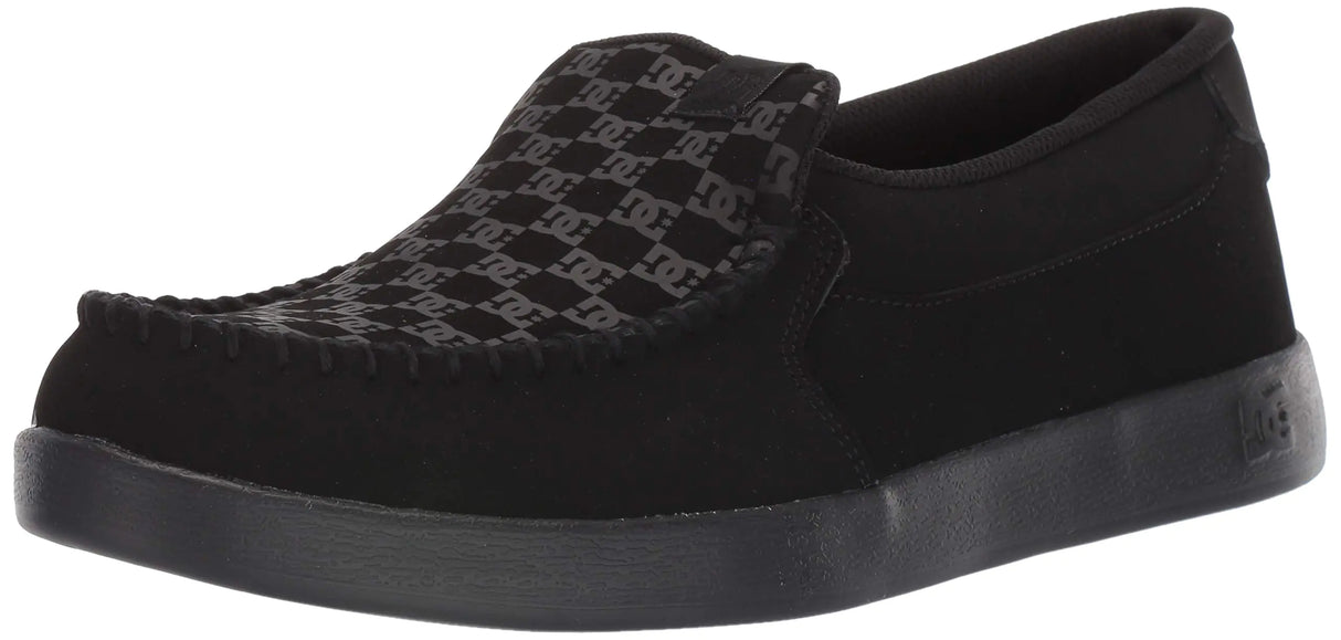 DC Mens Villain 2 Casual Slip On Skate Shoe Slipper Black 7