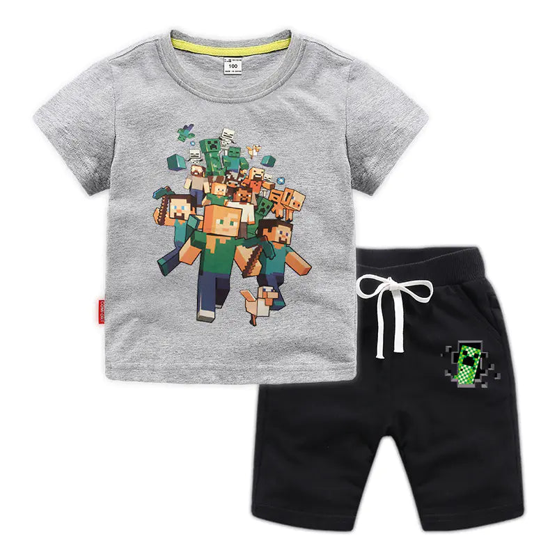 Minecraft Kids Cotton T-Shirt and Shorts Set