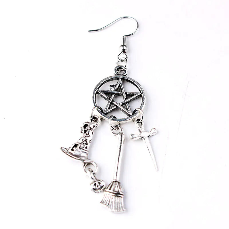 Vintage Harry Potter Punk Magic Earrings with Stars