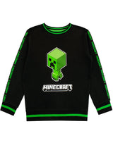 Minecraft Boys Creeper Sweatshirt Size 10 Black