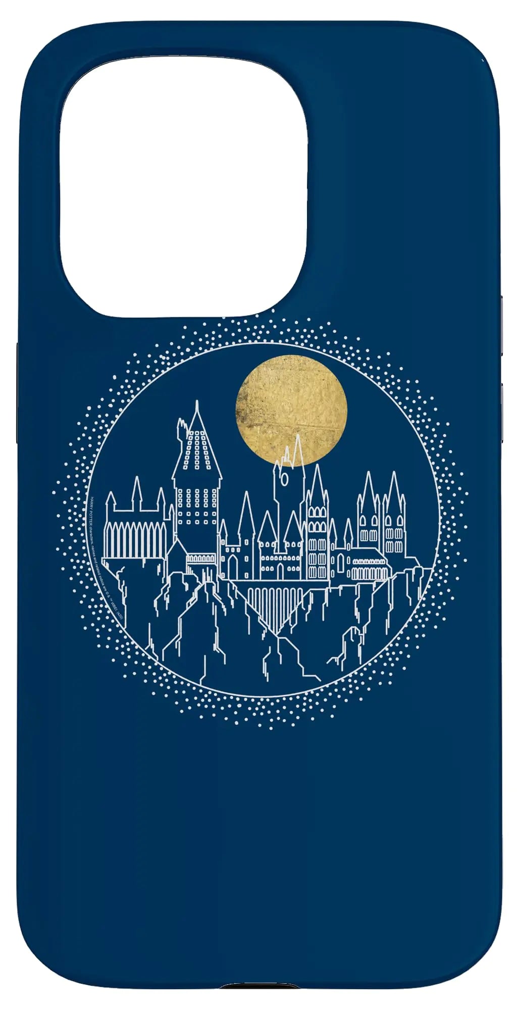 iPhone 15 Pro Harry Potter Hogwarts Full Moon Line Art Case