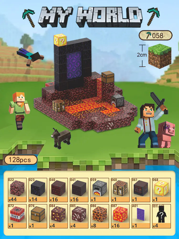 2023 New Minecraft Magnetic Building Blocks Set