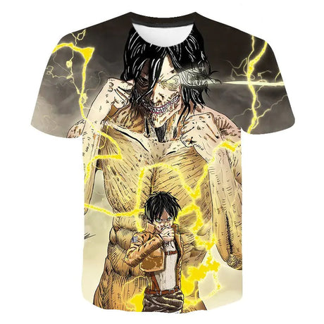 Attack On Titan 3D Digital Print Graphic T-Shirt - My Anime Haven