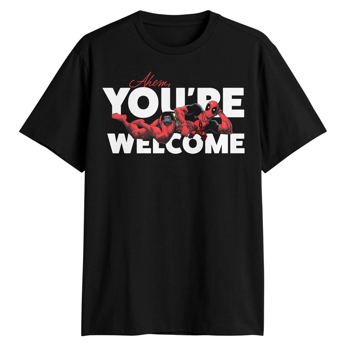 Marvel Deadpool Youre Welcome Adult T-Shirt (BlackXXXL)