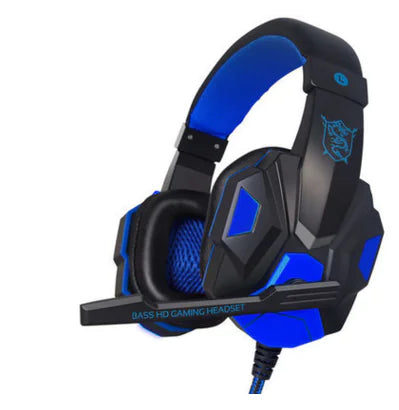 PC780 Black Blue Gaming Headset with Microphone