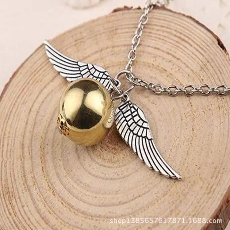 Harry Potter Deathly Hallows Snitch Necklace Pendant