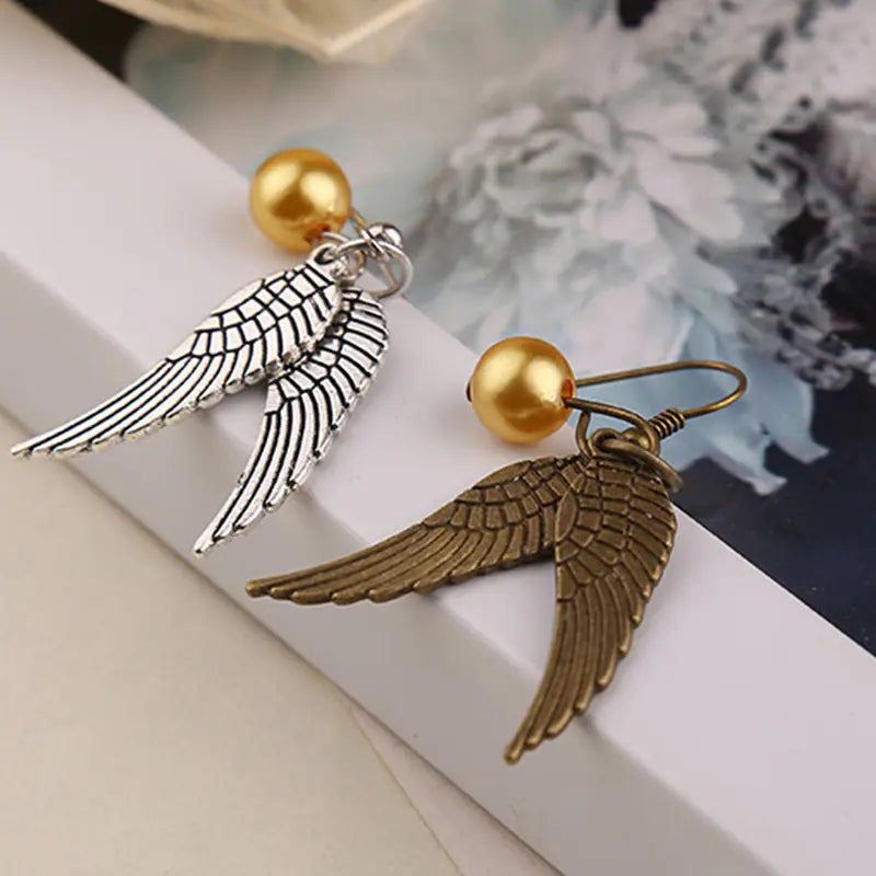 Harry Potter Golden Snitch Earrings - Vintage Style