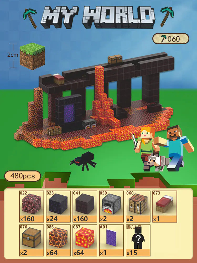2023 New Minecraft Magnetic Building Blocks Set