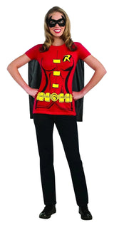 Rubies DC Comics Womens Robin Costume T-shirt With Cape and Eye Mask As Shown Large