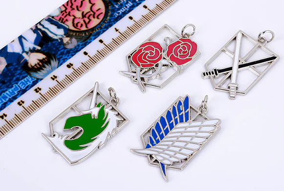 Attack on Titan Necklace and Keychain Set (Anime)