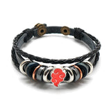 Anime Merch Accessories: Naruto, One Piece & Attack on Titan Leather Bracelet