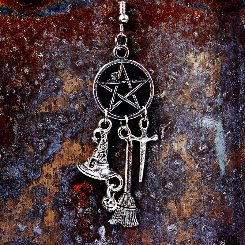 Vintage Harry Potter Punk Magic Earrings with Stars