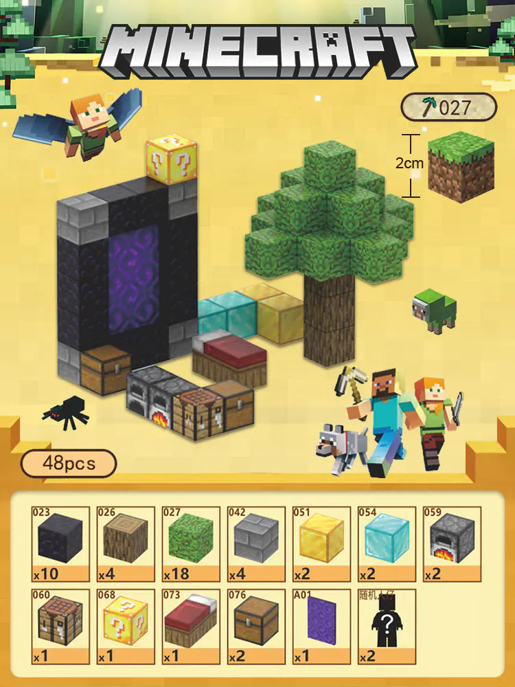 2023 New Minecraft Magnetic Building Blocks Set