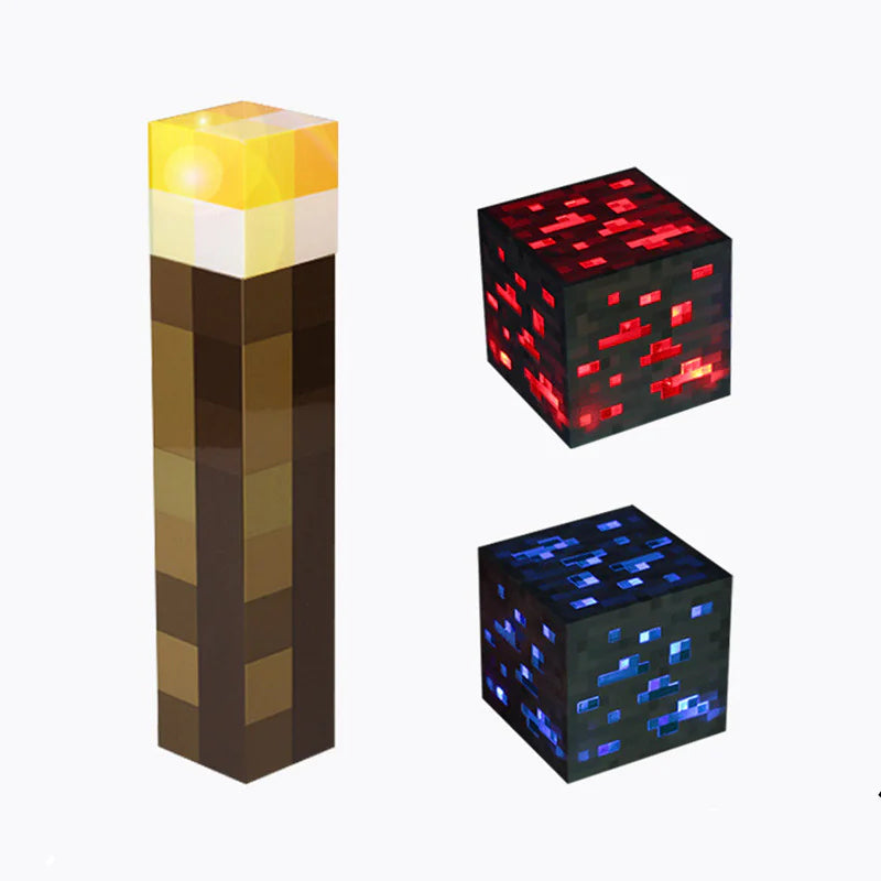 Minecraft Color Changing Sword Pickaxe Toy Lamp