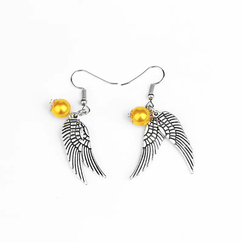Harry Potter Golden Snitch Earrings - Vintage Style