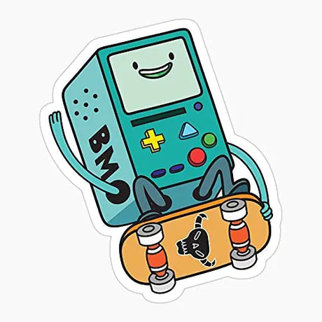 Time BMO Adventure Life Skate Gamer Skateboard Gameboy Game Sticker Decal Vinyl - Peel and Stick to Any Smooth Surface - My Anime Haven