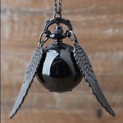 Harry Potter Golden Snitch Pocket Watch Necklace