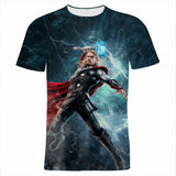 Marvel Print Casual Men's T-Shirt in Stretch Spandex